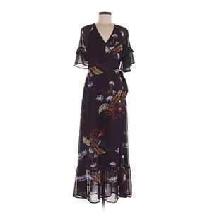 madewell vervain ruffle sleeve wrap dress